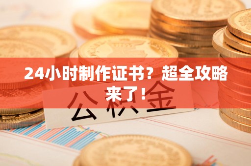 晋江24小时制作证书？超全攻略来了！